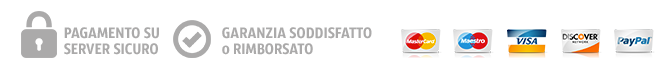 Pagamento sicuro con carte di credito e PayPal